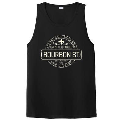 French Quarter Bourbon St New Orleans Fleur De Lis Souvenir PosiCharge Competitor Tank