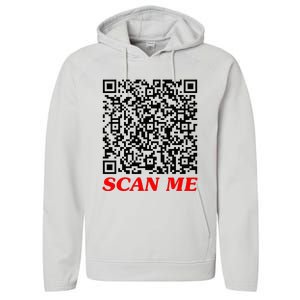 Fuckyou Qr Code Anti Social Sarcastic Performance Fleece Hoodie