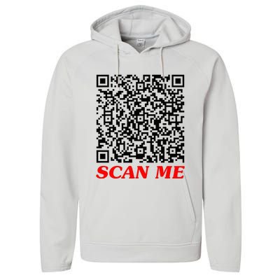 Fuckyou Qr Code Anti Social Sarcastic Performance Fleece Hoodie