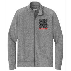 Fuckyou Qr Code Anti Social Sarcastic Stretch Full-Zip Cadet Jacket