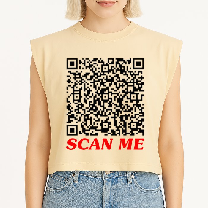 Fuckyou Qr Code Anti Social Sarcastic Garment-Dyed Women's Muscle Tee