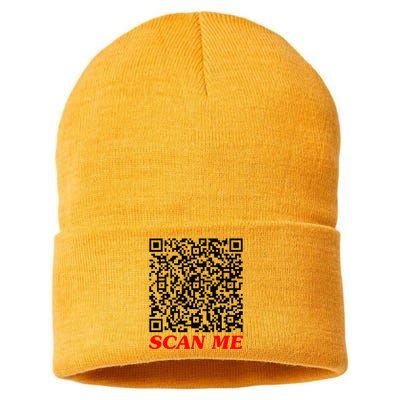 Fuckyou Qr Code Anti Social Sarcastic Sustainable Knit Beanie