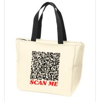 Fuckyou Qr Code Anti Social Sarcastic Zip Tote Bag