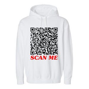 Fuckyou Qr Code Anti Social Sarcastic Garment-Dyed Fleece Hoodie