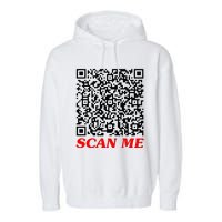 Fuckyou Qr Code Anti Social Sarcastic Garment-Dyed Fleece Hoodie