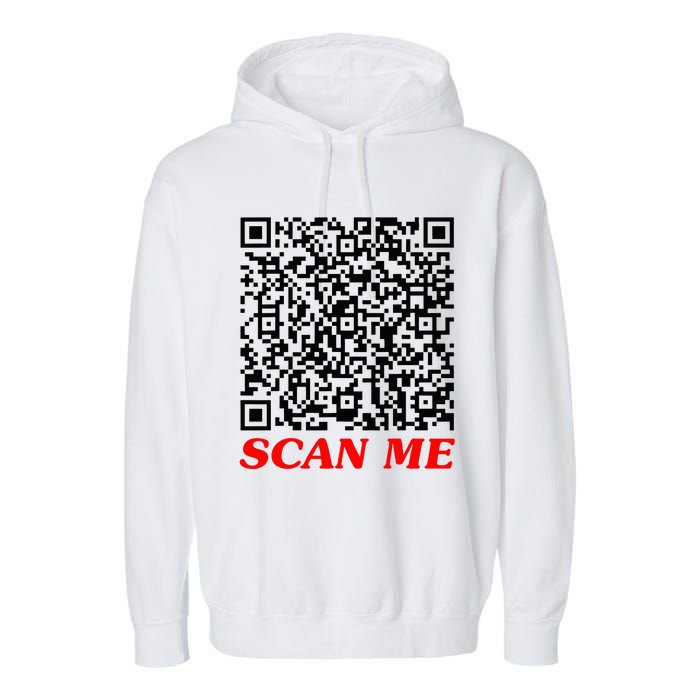 Fuckyou Qr Code Anti Social Sarcastic Garment-Dyed Fleece Hoodie