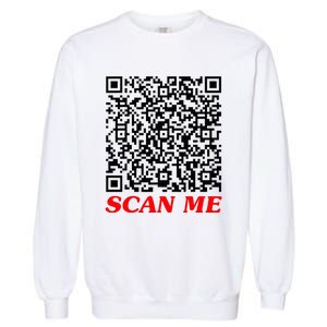 Fuckyou Qr Code Anti Social Sarcastic Garment-Dyed Sweatshirt