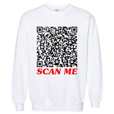 Fuckyou Qr Code Anti Social Sarcastic Garment-Dyed Sweatshirt