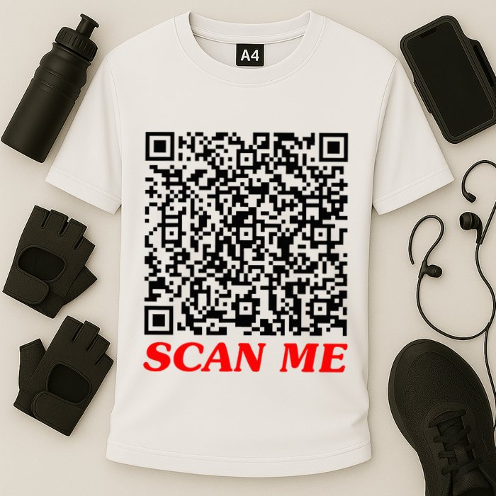 Fuckyou Qr Code Anti Social Sarcastic Cooling Performance Crew T-Shirt
