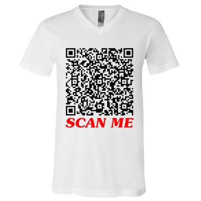 Fuckyou Qr Code Anti Social Sarcastic V-Neck T-Shirt