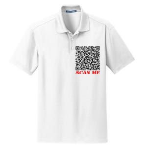 Fuckyou Qr Code Anti Social Sarcastic Dry Zone Grid Polo