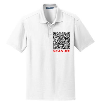 Fuckyou Qr Code Anti Social Sarcastic Dry Zone Grid Polo