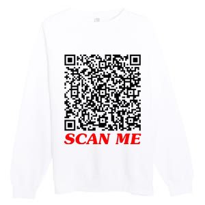 Fuckyou Qr Code Anti Social Sarcastic Premium Crewneck Sweatshirt