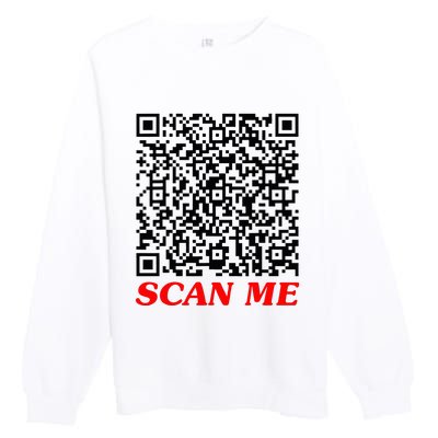 Fuckyou Qr Code Anti Social Sarcastic Premium Crewneck Sweatshirt