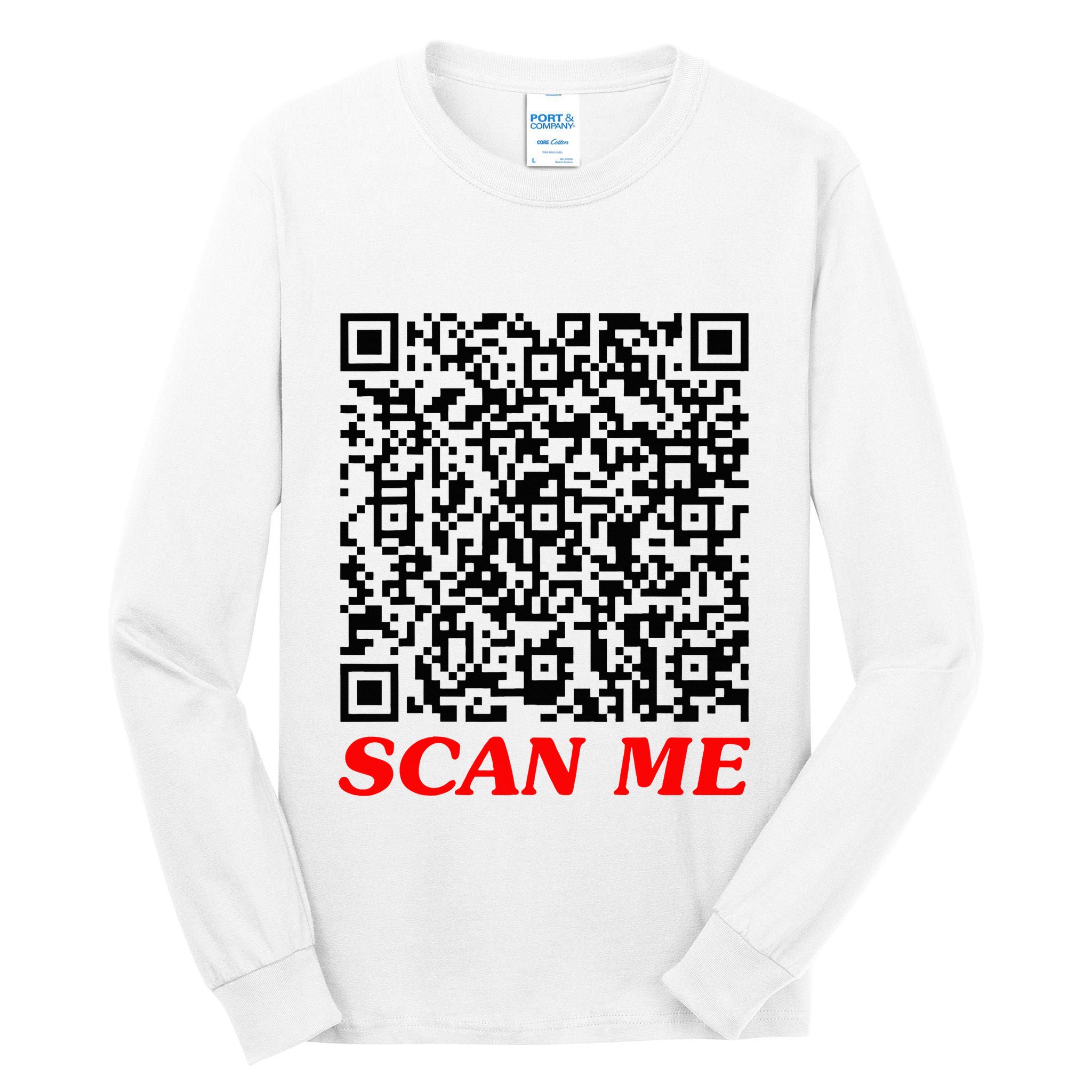 Fuckyou Qr Code Anti Social Sarcastic Tall Long Sleeve T-Shirt