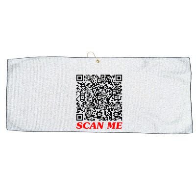Fuckyou Qr Code Anti Social Sarcastic Large Microfiber Waffle Golf Towel