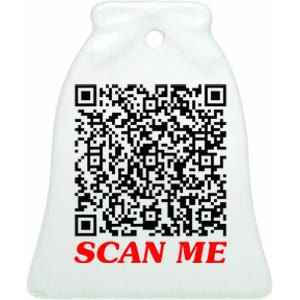 Fuckyou Qr Code Anti Social Sarcastic Ceramic Bell Ornament