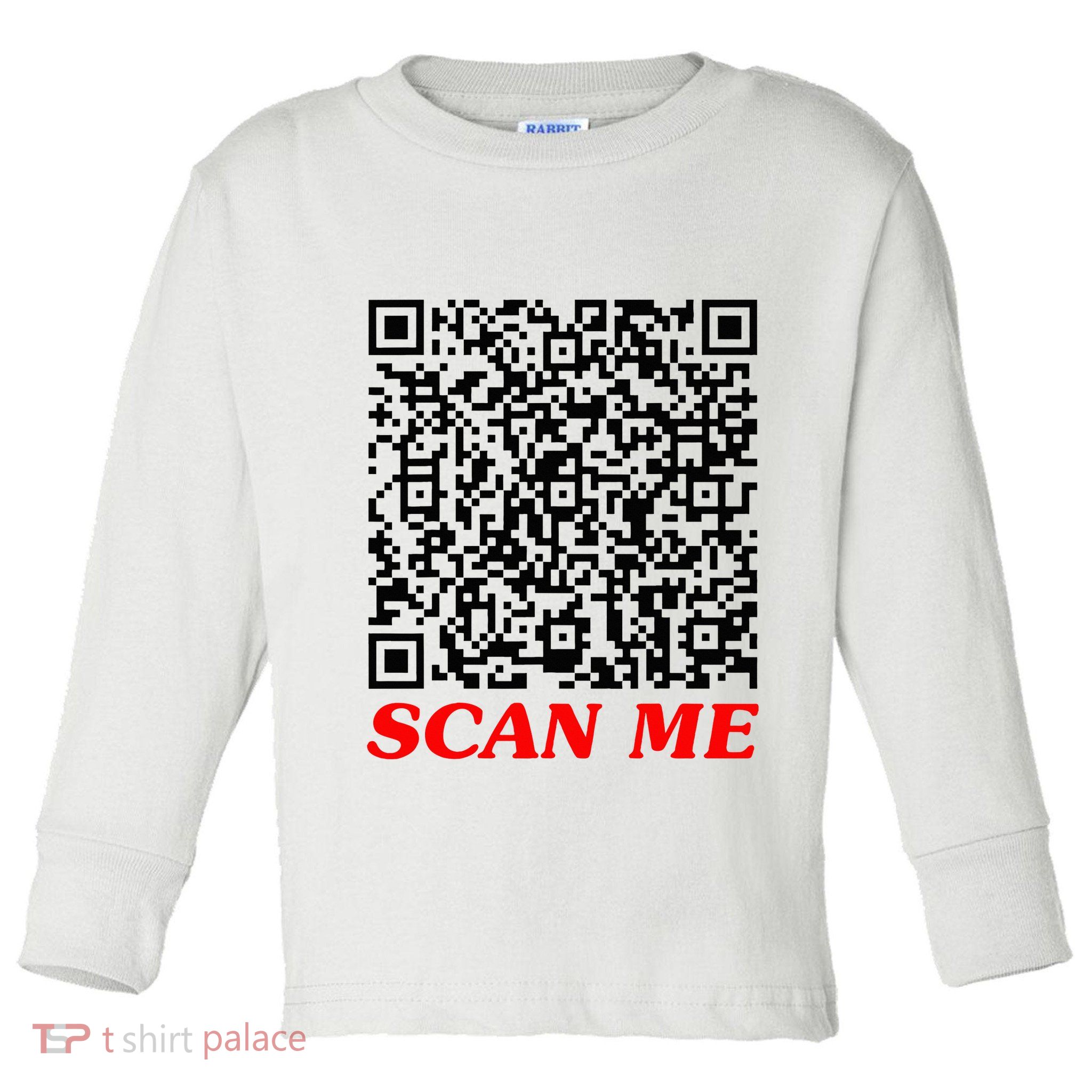 Fuckyou Qr Code Anti Social Sarcastic Toddler Long Sleeve Shirt