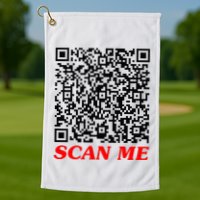 Fuckyou Qr Code Anti Social Sarcastic Golf Towel