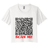 Fuckyou Qr Code Anti Social Sarcastic Women's Crop Top Tee