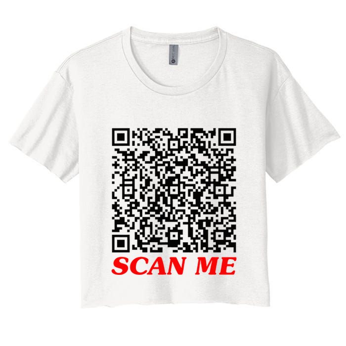 Fuckyou Qr Code Anti Social Sarcastic Women's Crop Top Tee