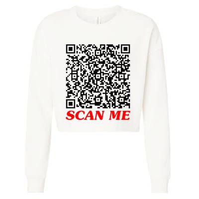 Fuckyou Qr Code Anti Social Sarcastic Cropped Pullover Crew