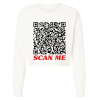 Fuckyou Qr Code Anti Social Sarcastic Cropped Pullover Crew