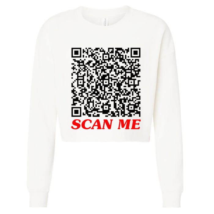 Fuckyou Qr Code Anti Social Sarcastic Cropped Pullover Crew