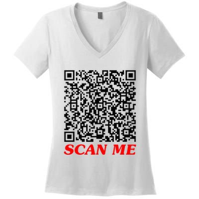Fuckyou Qr Code Anti Social Sarcastic Women's V-Neck T-Shirt