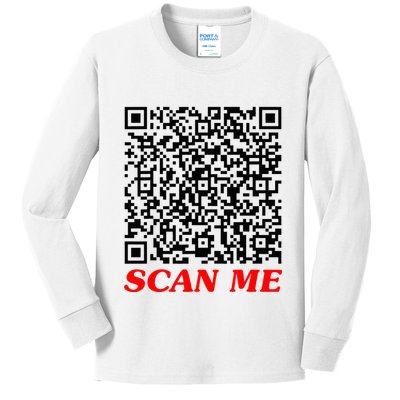 Fuckyou Qr Code Anti Social Sarcastic Kids Long Sleeve Shirt