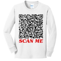 Fuckyou Qr Code Anti Social Sarcastic Kids Long Sleeve Shirt