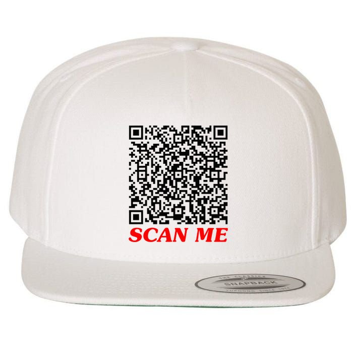 Fuckyou Qr Code Anti Social Sarcastic Wool Snapback Cap