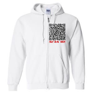 Fuckyou Qr Code Anti Social Sarcastic Full Zip Hoodie