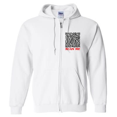 Fuckyou Qr Code Anti Social Sarcastic Full Zip Hoodie