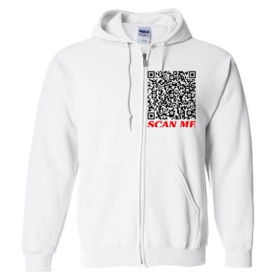 Fuckyou Qr Code Anti Social Sarcastic Full Zip Hoodie