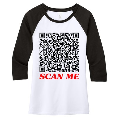Fuckyou Qr Code Anti Social Sarcastic Women's Tri-Blend 3/4-Sleeve Raglan Shirt