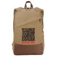 Fuckyou Qr Code Anti Social Sarcastic Funny Cotton Canvas Backpack