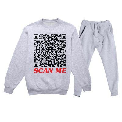 Fuckyou Qr Code Anti Social Sarcastic Funny Premium Crewneck Sweatsuit Set