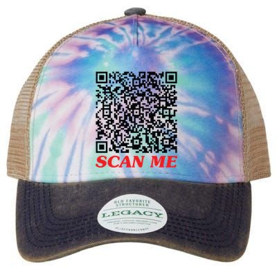 Fuckyou Qr Code Anti Social Sarcastic Funny Legacy Tie Dye Trucker Hat