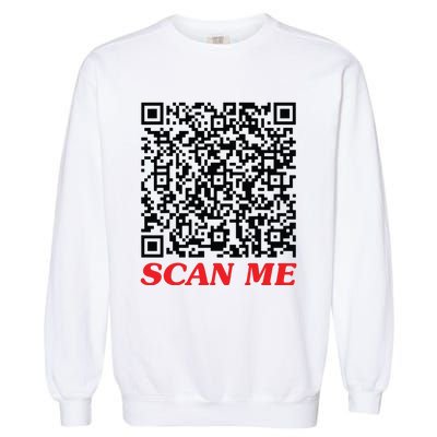 Fuckyou Qr Code Anti Social Sarcastic Funny Garment-Dyed Sweatshirt