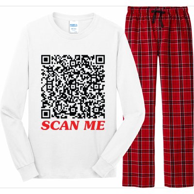 Fuckyou Qr Code Anti Social Sarcastic Funny Long Sleeve Pajama Set