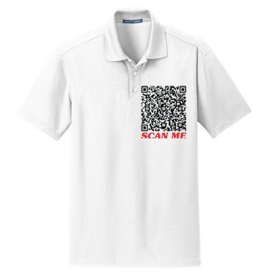 Fuckyou Qr Code Anti Social Sarcastic Funny Dry Zone Grid Polo