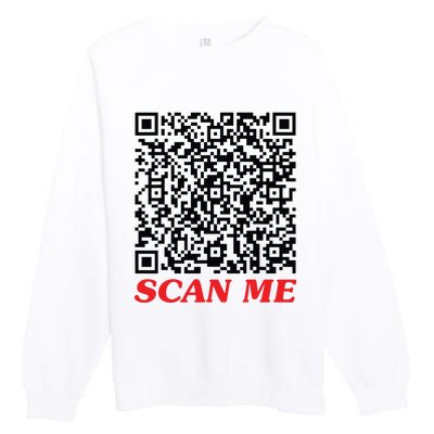 Fuckyou Qr Code Anti Social Sarcastic Funny Premium Crewneck Sweatshirt