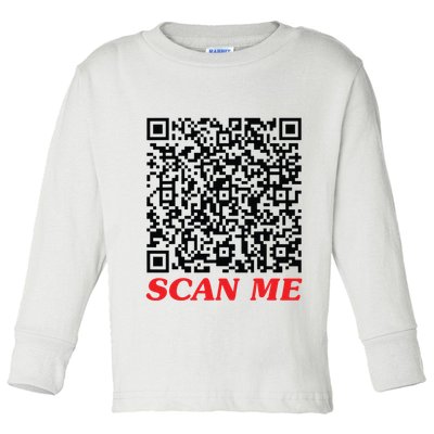 Fuckyou Qr Code Anti Social Sarcastic Funny Toddler Long Sleeve Shirt
