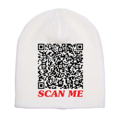 Fuckyou Qr Code Anti Social Sarcastic Funny Short Acrylic Beanie