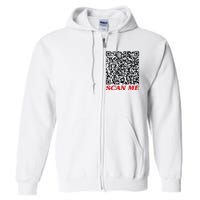 Fuckyou Qr Code Anti Social Sarcastic Funny Full Zip Hoodie