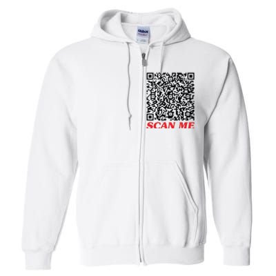 Fuckyou Qr Code Anti Social Sarcastic Funny Full Zip Hoodie