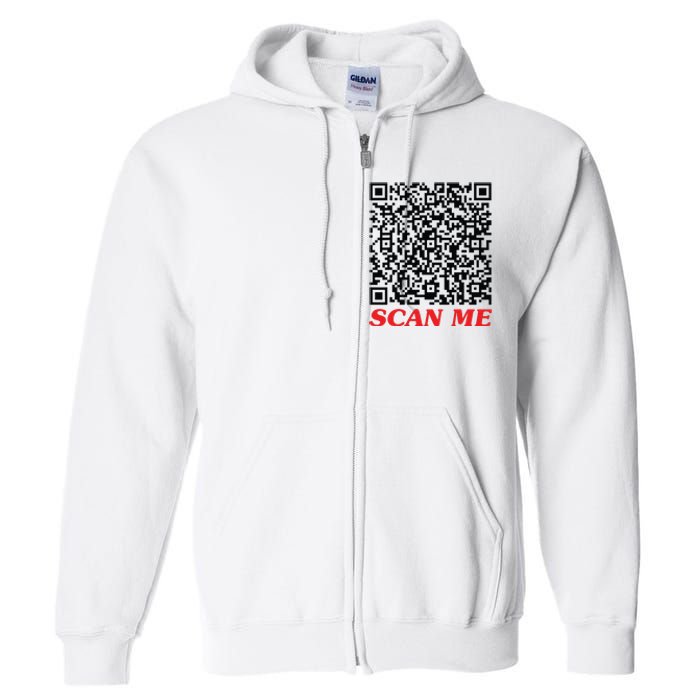 Fuckyou Qr Code Anti Social Sarcastic Funny Full Zip Hoodie