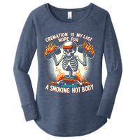 Funny Quote Cremation Is My Last Hope For A Smoking Hot Body Women's Perfect Tri Tunic Long Sleeve Shirt