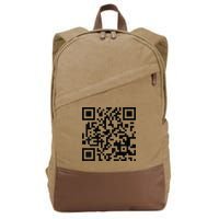 Fuckoff Qr Code Cotton Canvas Backpack
